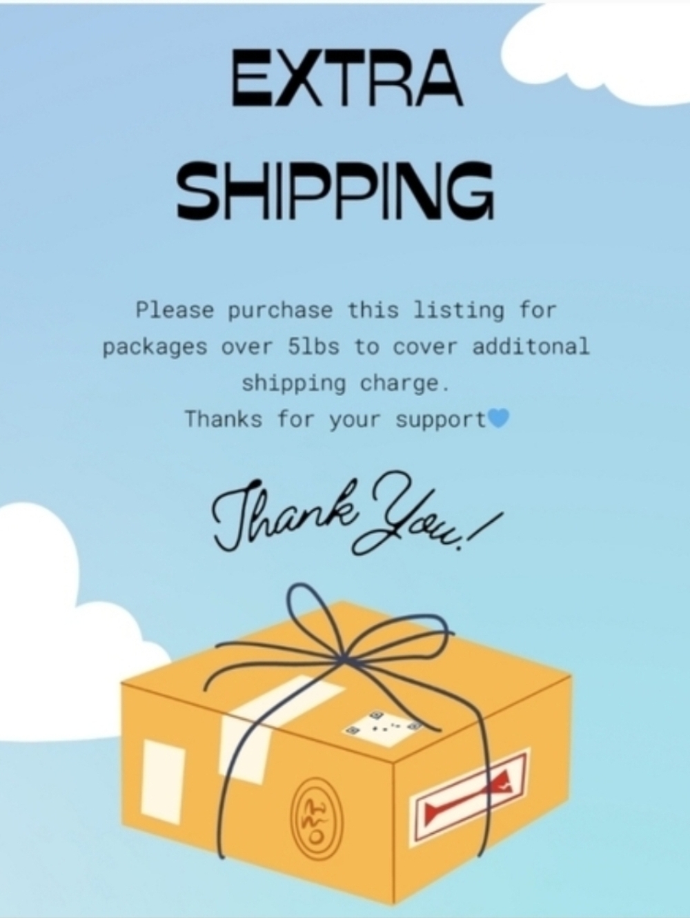 Extra Shipping Listing